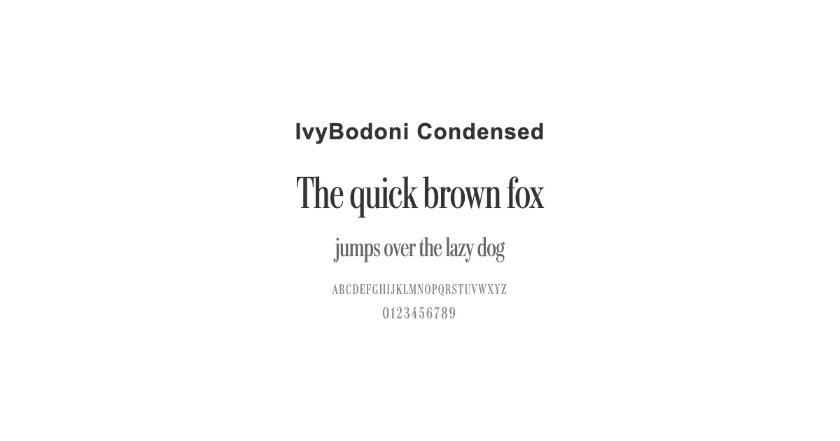IvyBodoni Condensedのサムネイル画像