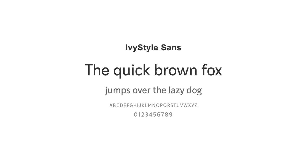 IvyStyle Sansのサムネイル画像