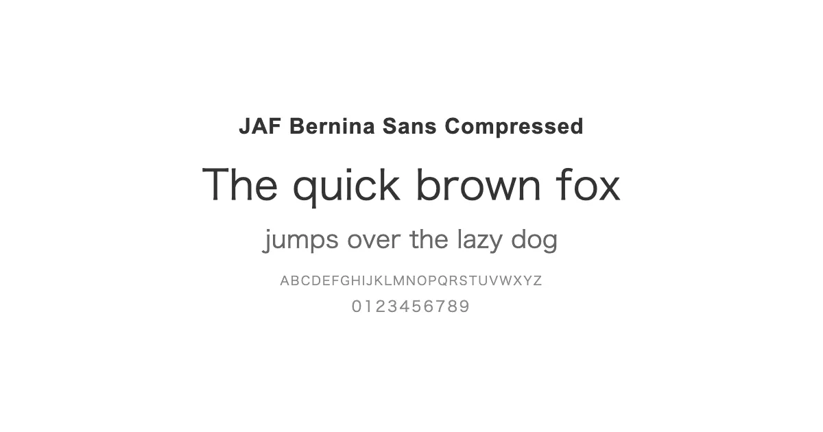 JAF Bernina Sans Compressedのサムネイル画像