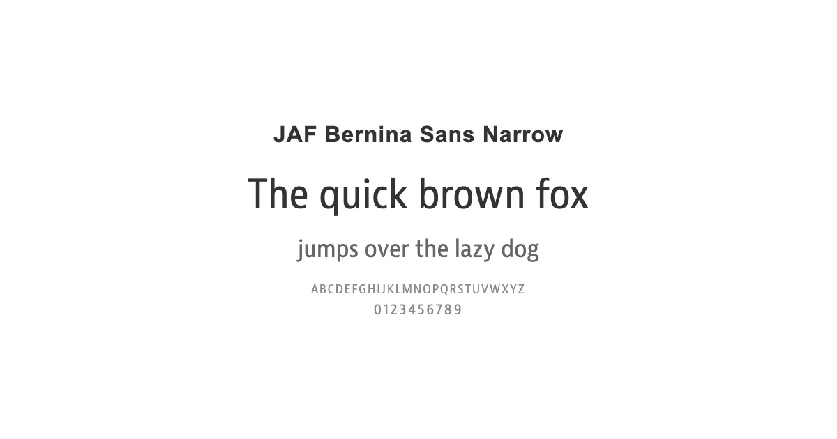 JAF Bernina Sans Narrowのサムネイル画像