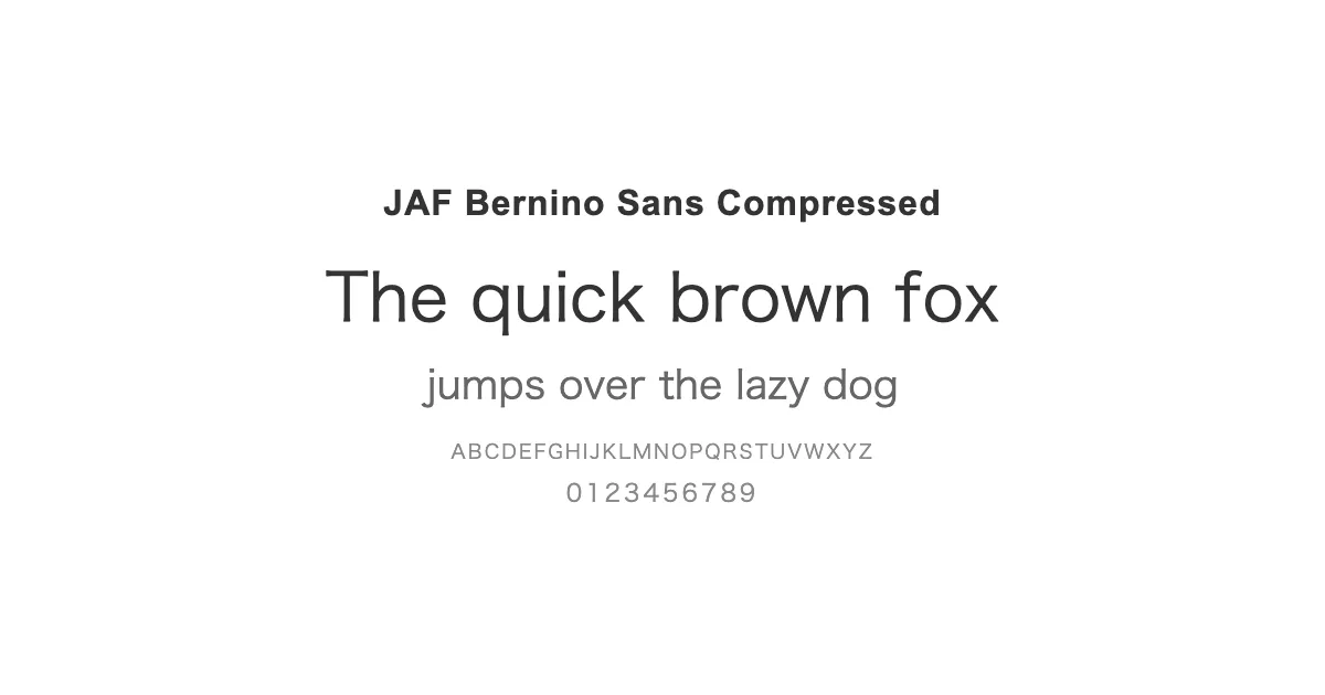 JAF Bernino Sans Compressedのサムネイル画像