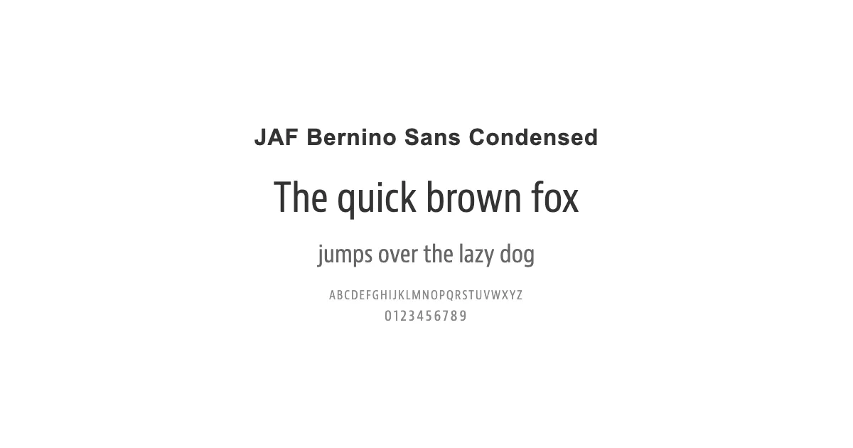 JAF Bernino Sans Condensedのサムネイル画像