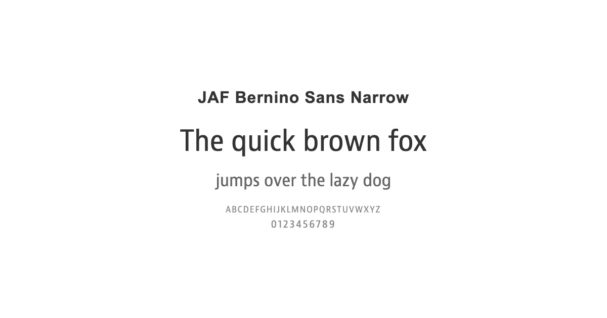 JAF Bernino Sans Narrowのサムネイル画像