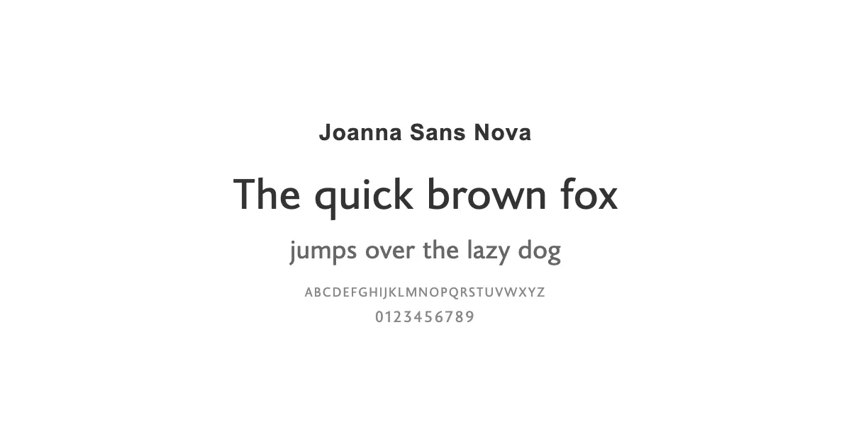 Joanna Sans Novaのサムネイル画像