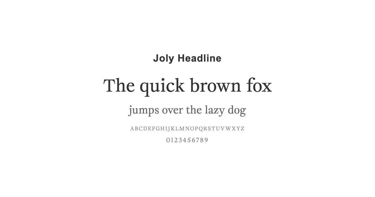 Joly Headlineのサムネイル画像