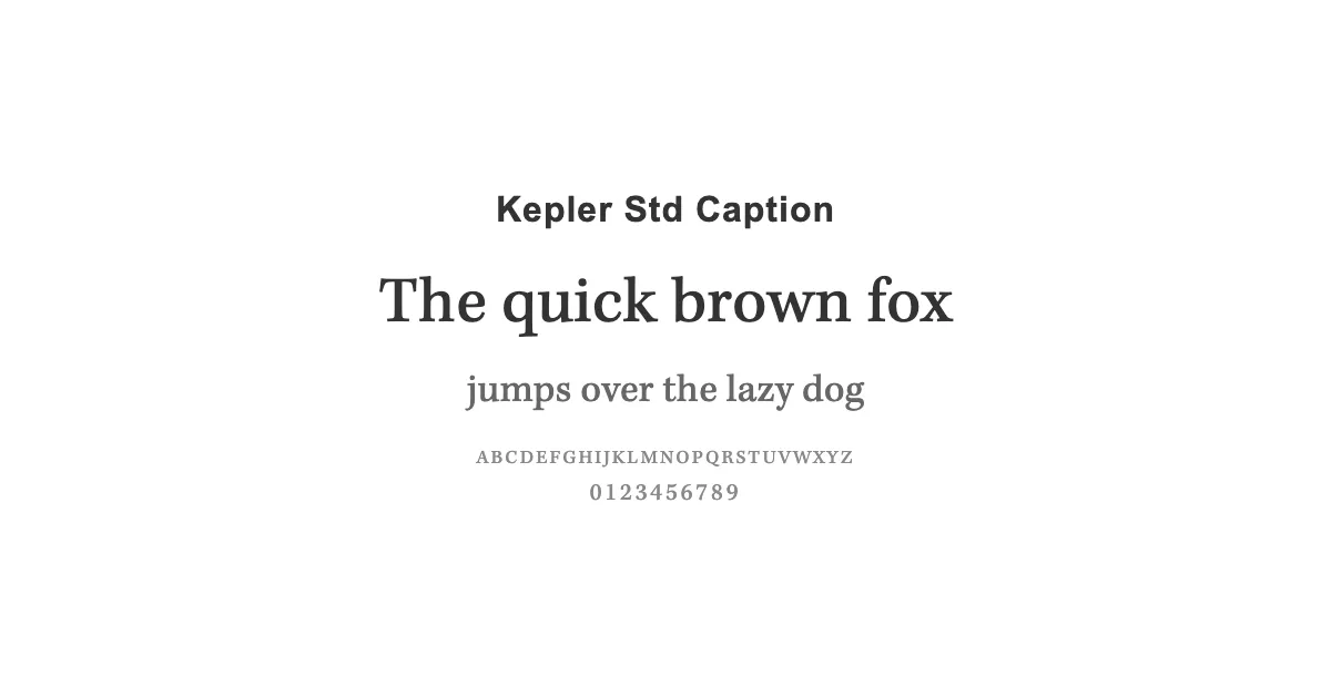 Kepler Std Captionのサムネイル画像