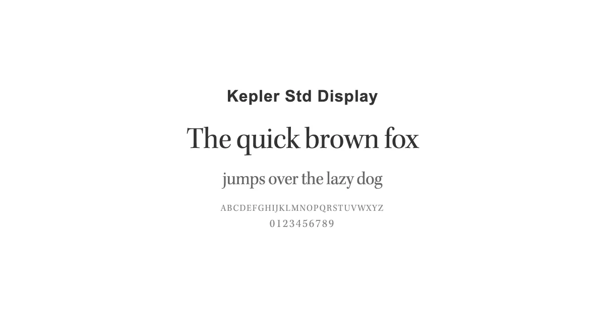 Kepler Std Displayのサムネイル画像