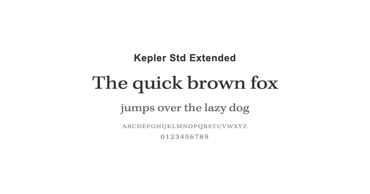 Kepler Std Extendedのサムネイル画像