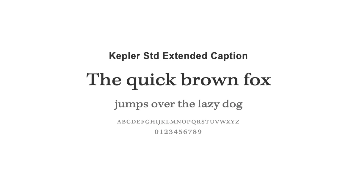 Kepler Std Extended Captionのサムネイル画像