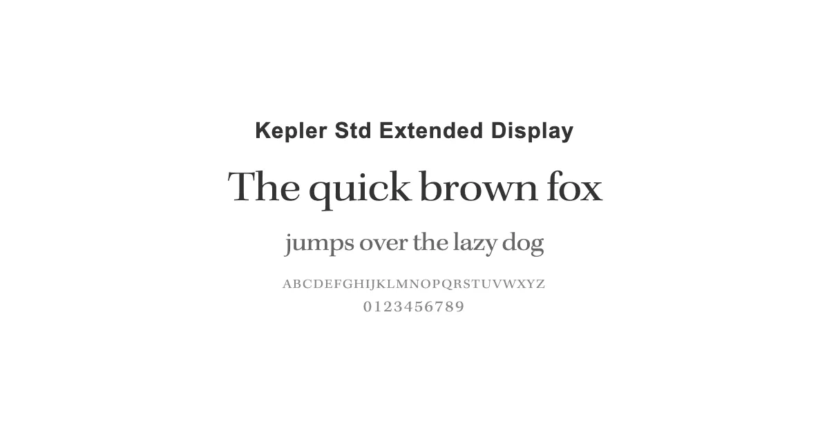 Kepler Std Extended Displayのサムネイル画像