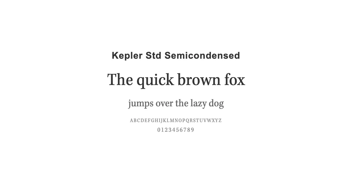 Kepler Std Semicondensedのサムネイル画像