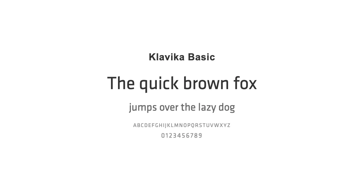 Klavika Basicのサムネイル画像