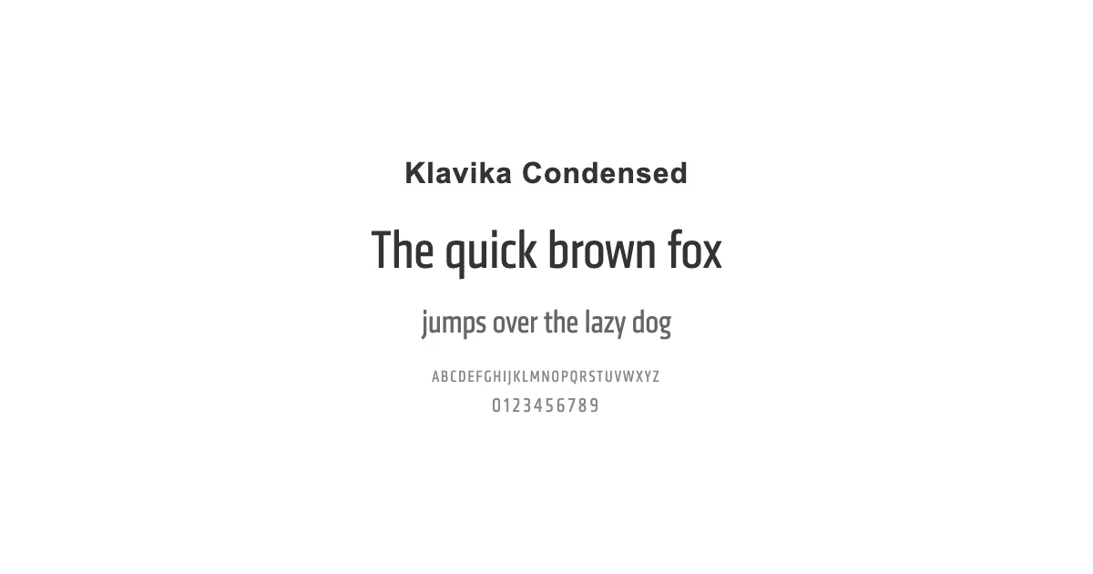 Klavika Condensedのサムネイル画像