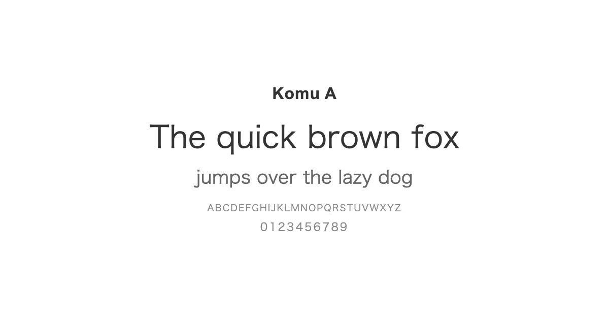 Komu Aのサムネイル画像