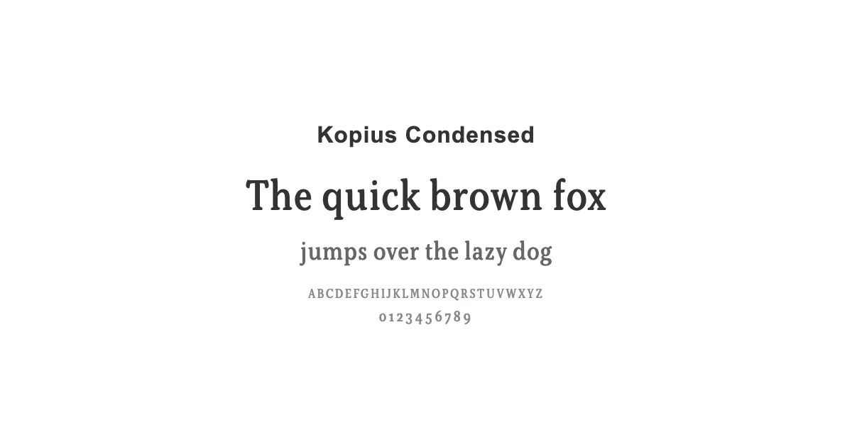 Kopius Condensedのサムネイル画像