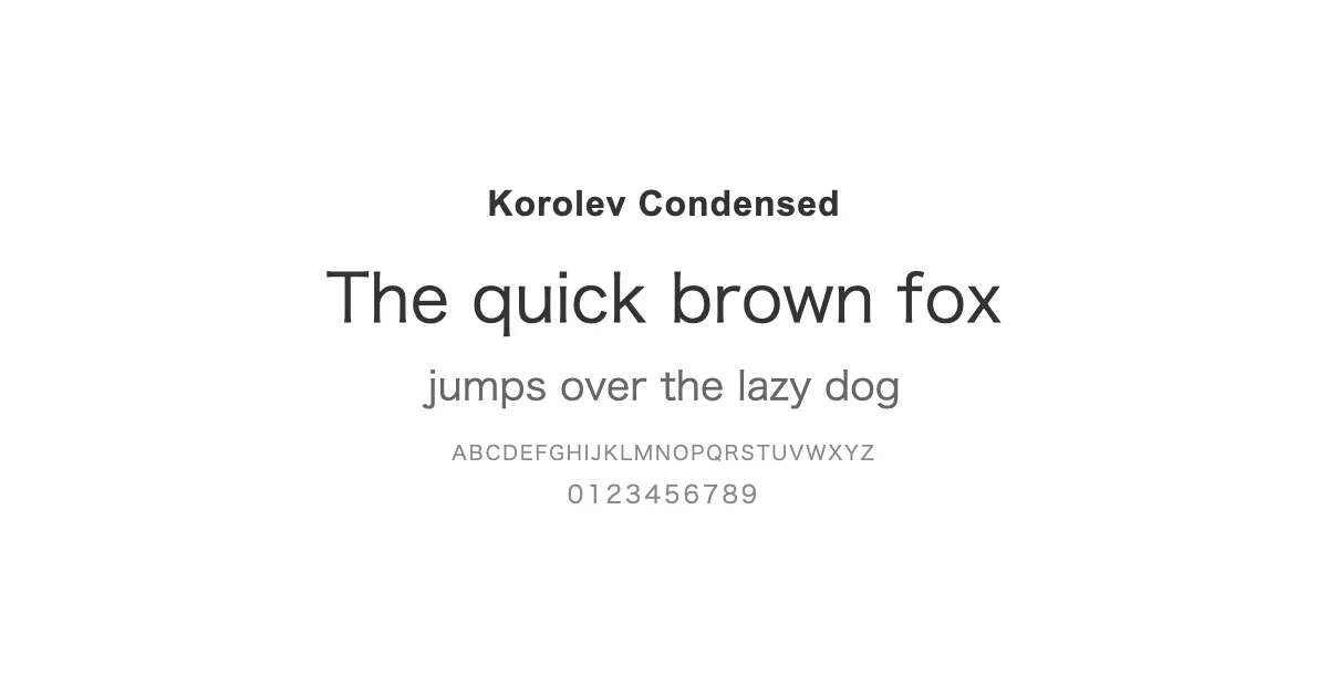 Korolev Condensedのサムネイル画像