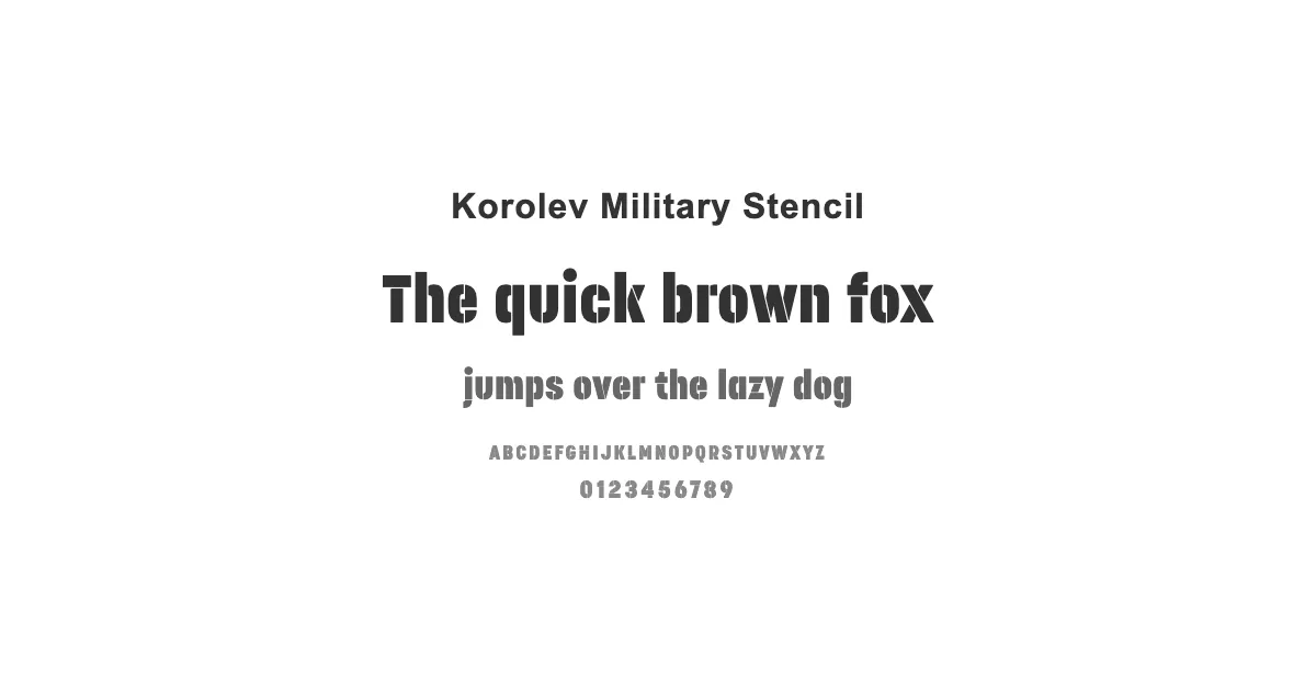 Korolev Military Stencilのサムネイル画像