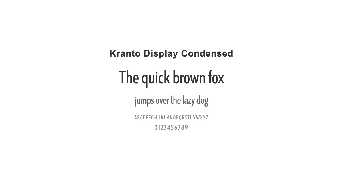 Kranto Display Condensedのサムネイル画像