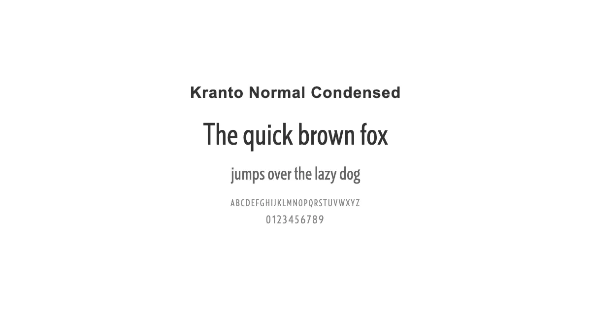 Kranto Normal Condensedのサムネイル画像