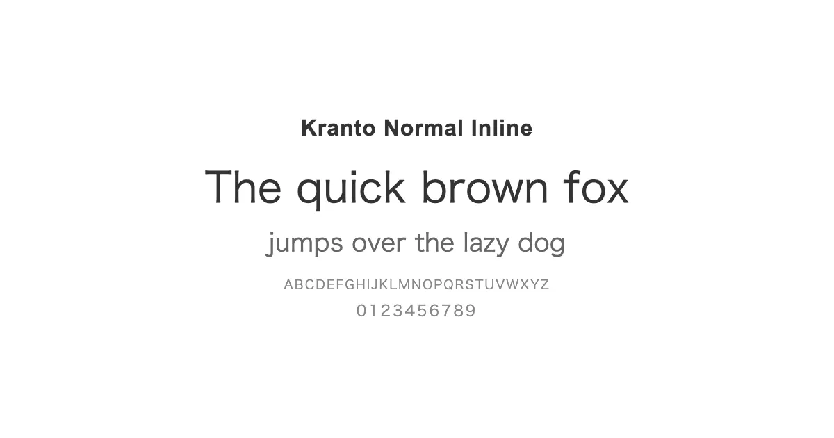 Kranto Normal Inlineのサムネイル画像