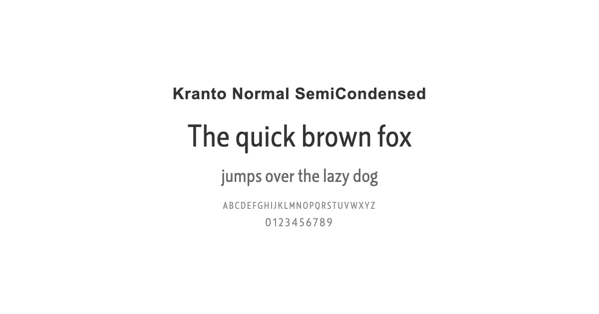 Kranto Normal SemiCondensedのサムネイル画像