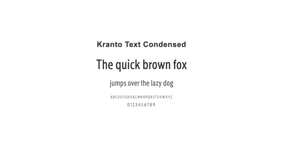 Kranto Text Condensedのサムネイル画像