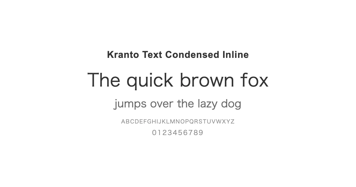 Kranto Text Condensed Inlineのサムネイル画像