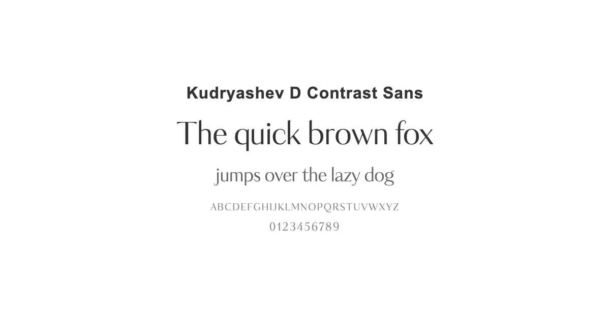 Kudryashev D Contrast Sansのサムネイル画像