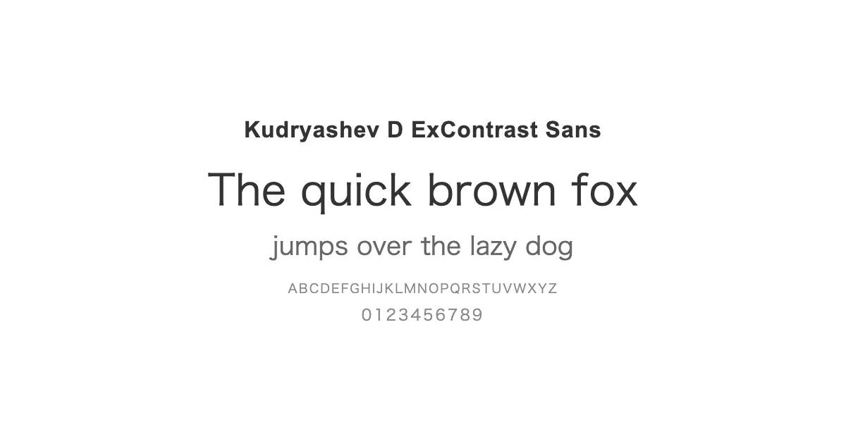 Kudryashev D ExContrast Sansのサムネイル画像