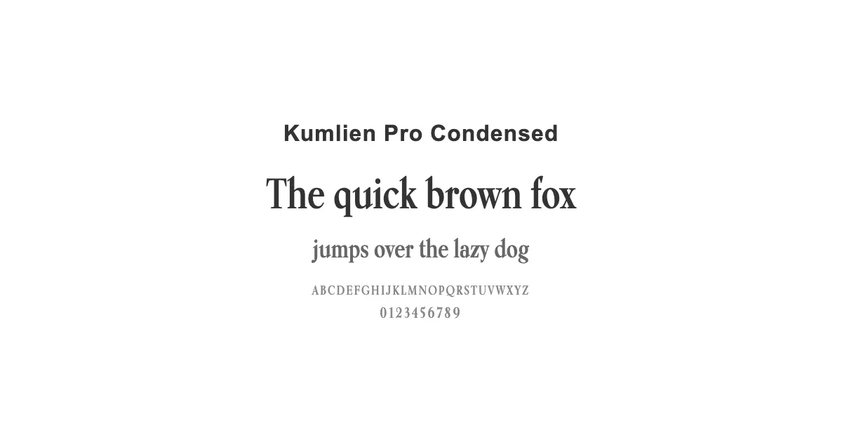 Kumlien Pro Condensedのサムネイル画像