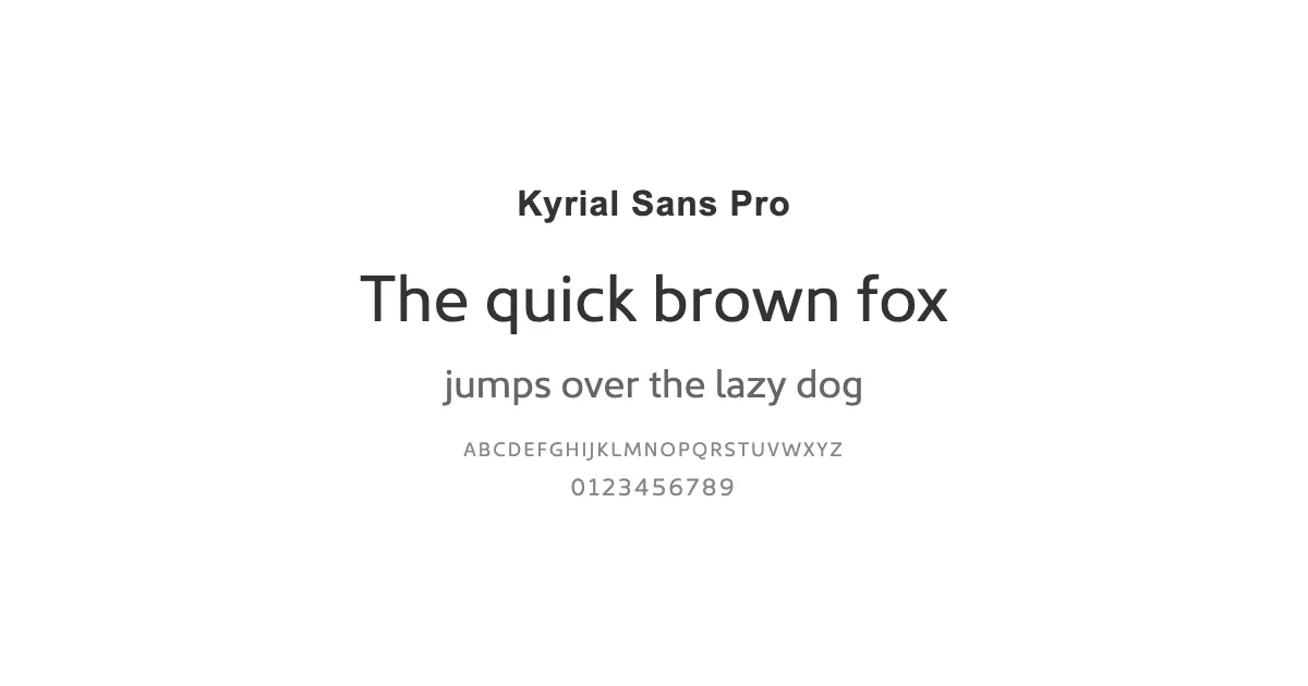 Kyrial Sans Proのサムネイル画像