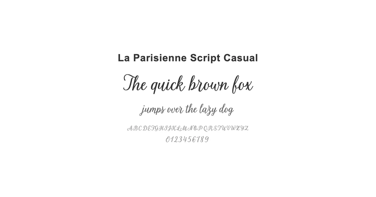 La Parisienne Script Casualのサムネイル画像