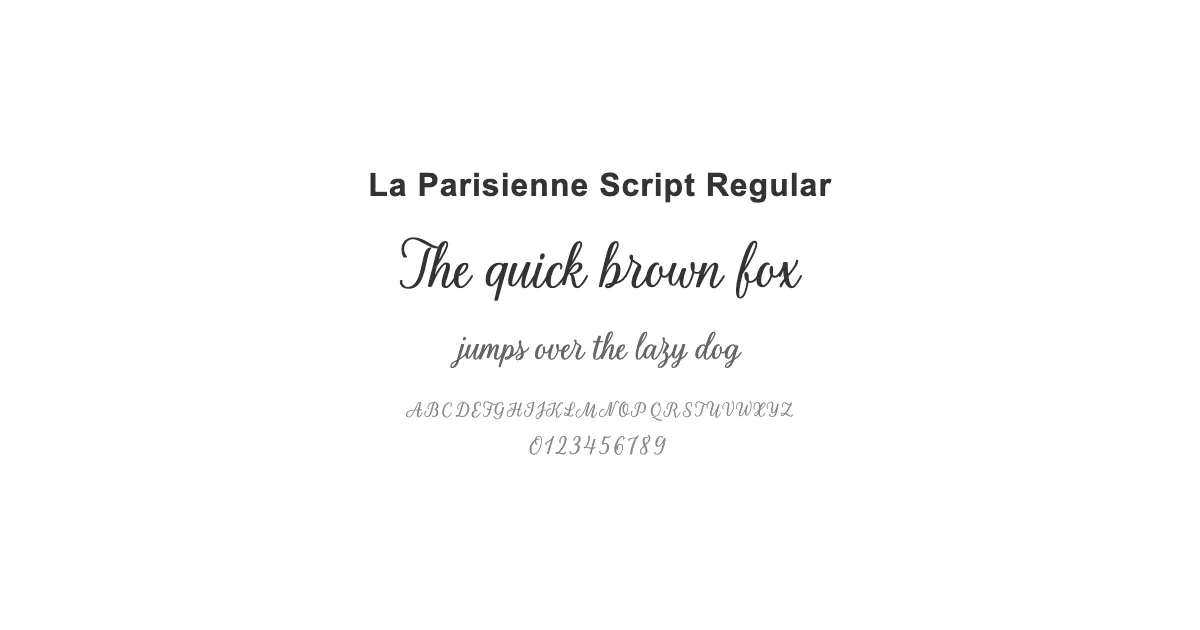 La Parisienne Script Regularのサムネイル画像