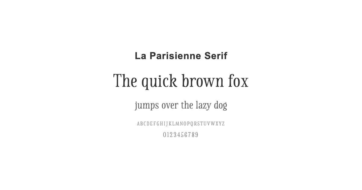 La Parisienne Serifのサムネイル画像