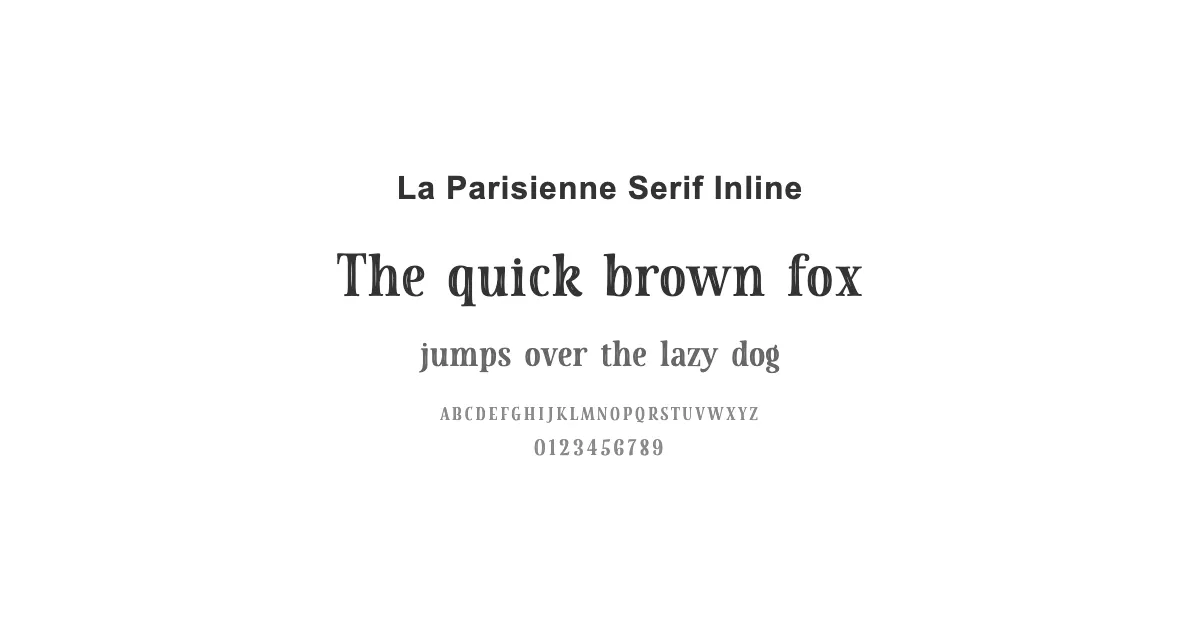 La Parisienne Serif Inlineのサムネイル画像