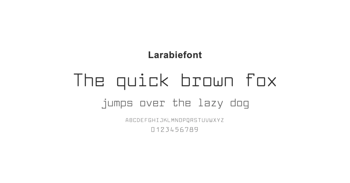Larabiefontのサムネイル画像