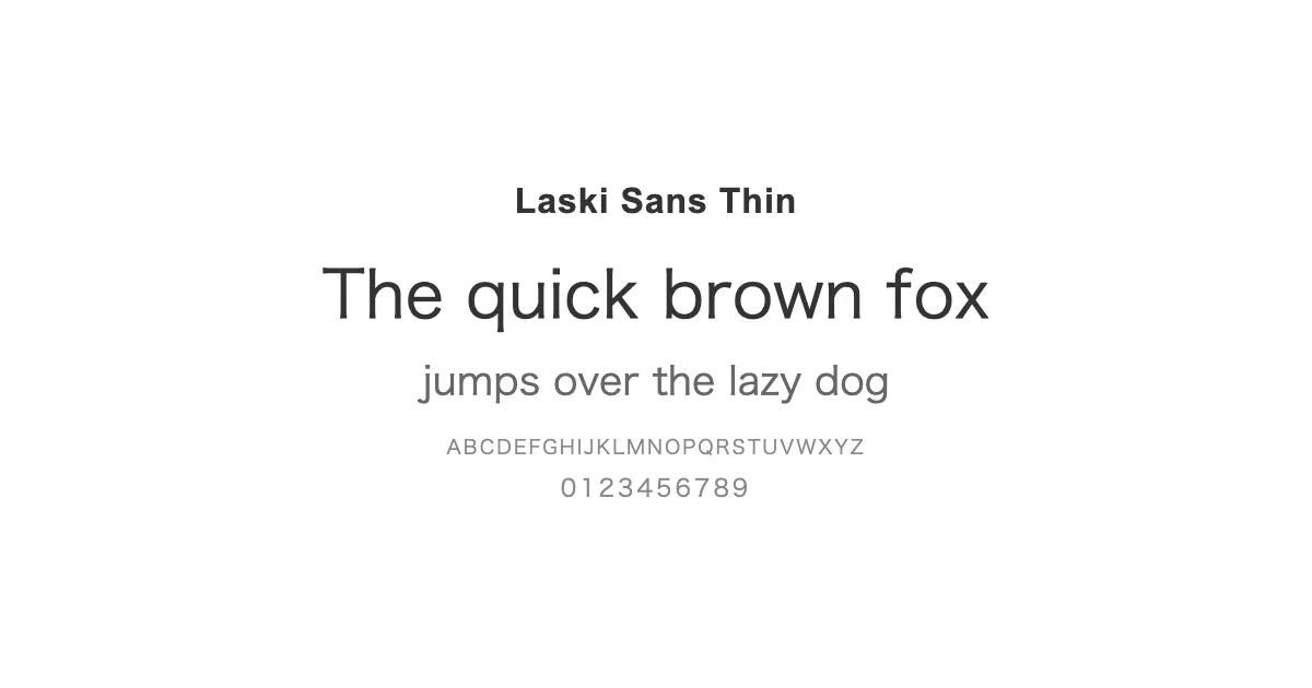 Laski Sans Thinのサムネイル画像