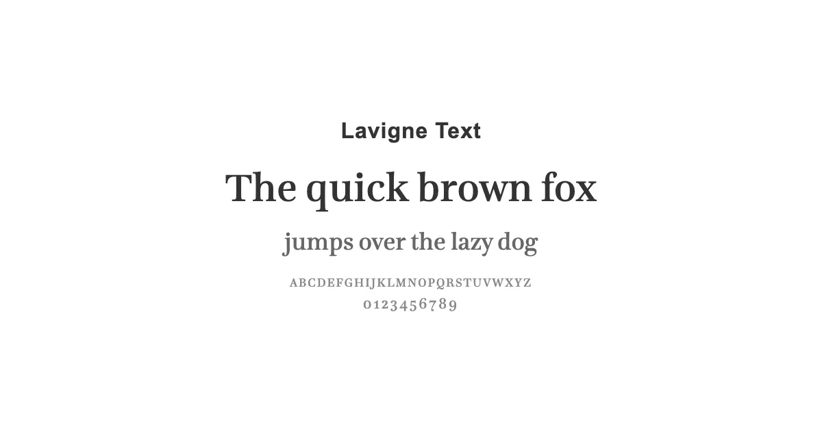 Lavigne Textのサムネイル画像