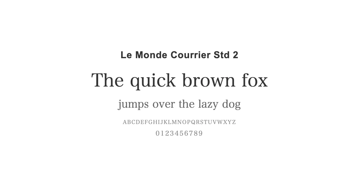 Le Monde Courrier Std 2のサムネイル画像