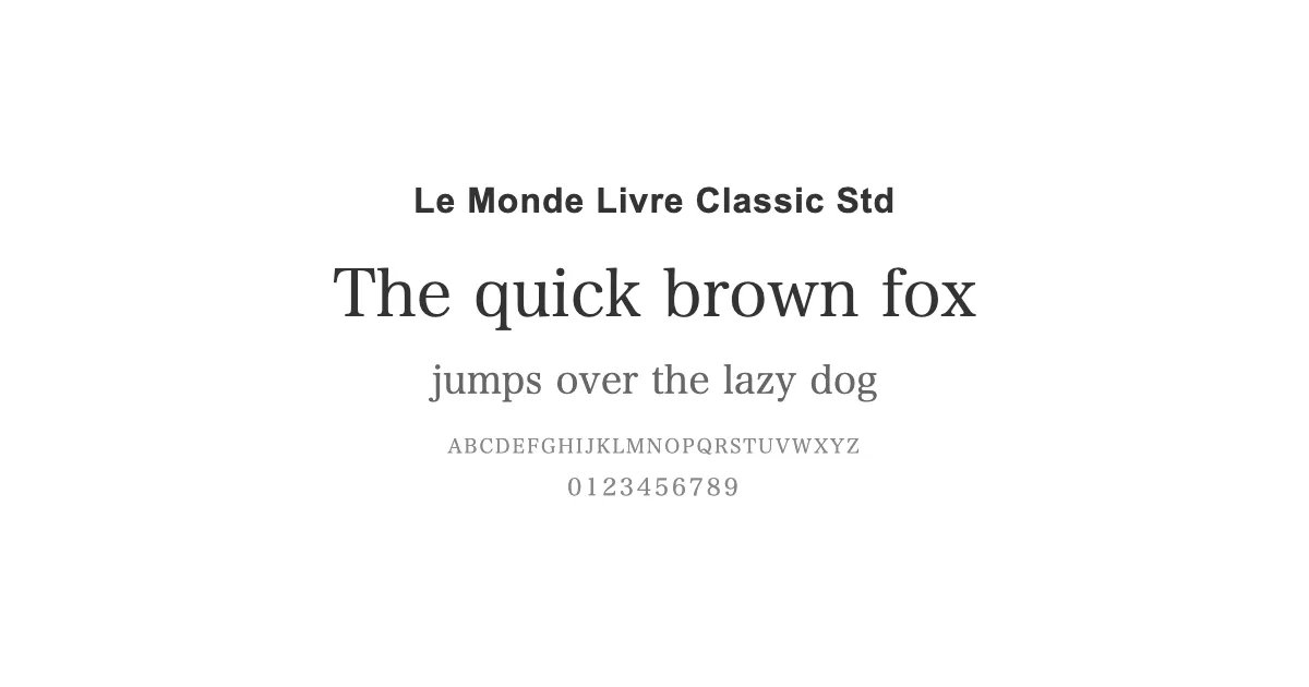 Le Monde Livre Classic Stdのサムネイル画像
