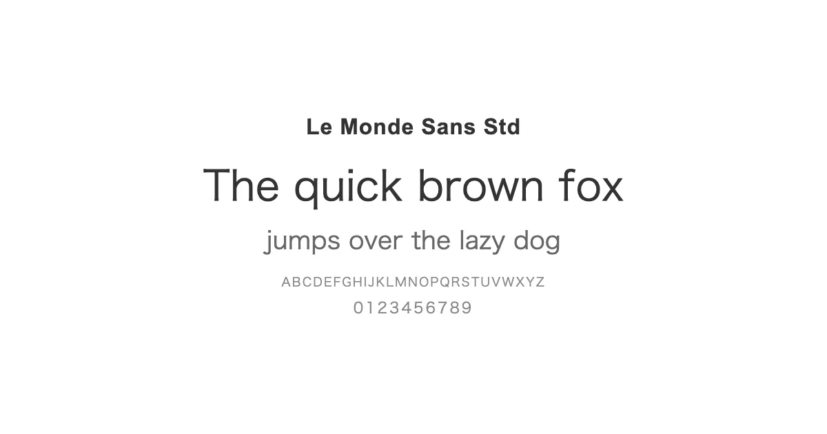 Le Monde Sans Stdのサムネイル画像