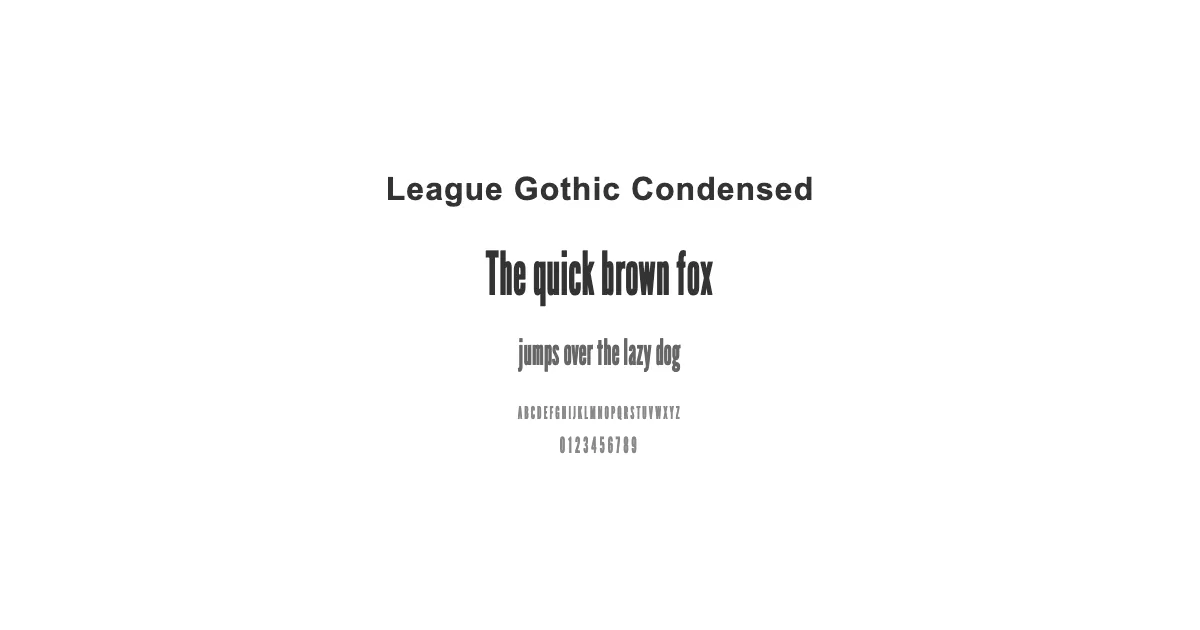 League Gothic Condensedのサムネイル画像