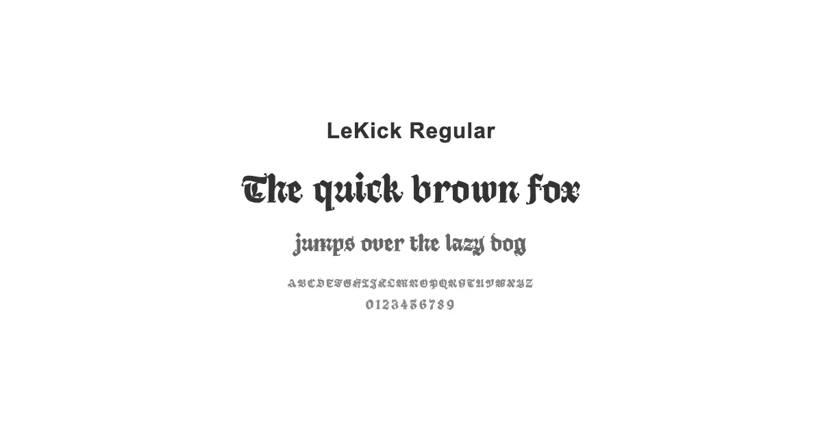 LeKick Regularのサムネイル画像