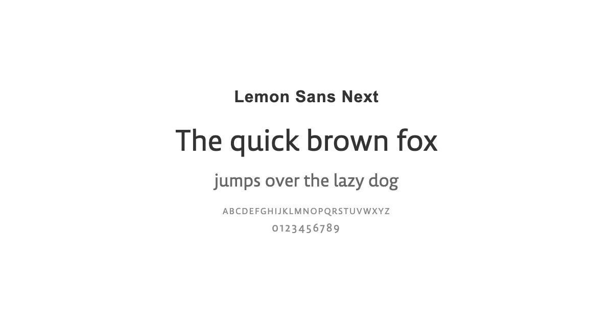 Lemon Sans Nextのサムネイル画像