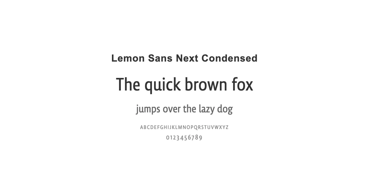 Lemon Sans Next Condensedのサムネイル画像