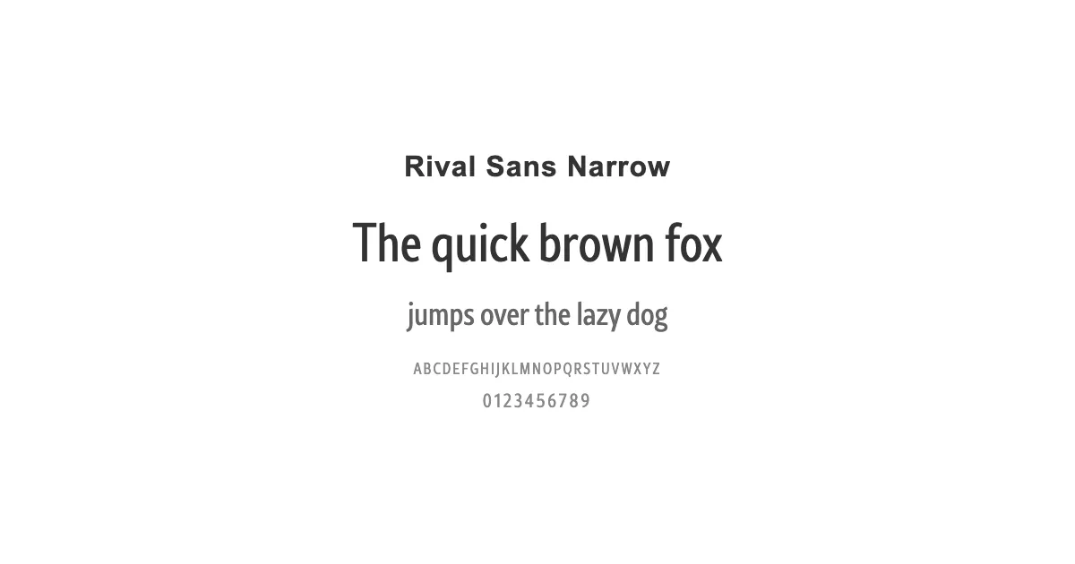Rival Sans Narrowのサムネイル画像