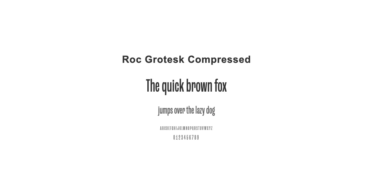 Roc Grotesk Compressedのサムネイル画像