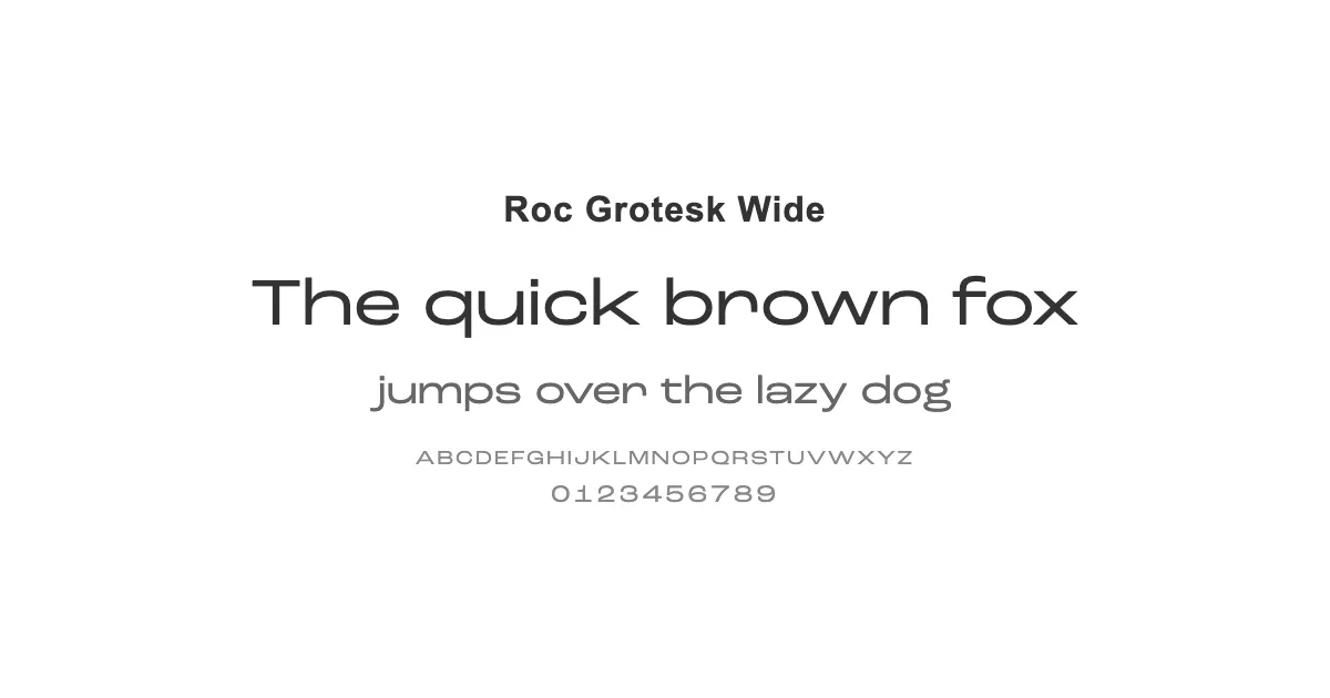 Roc Grotesk Wideのサムネイル画像