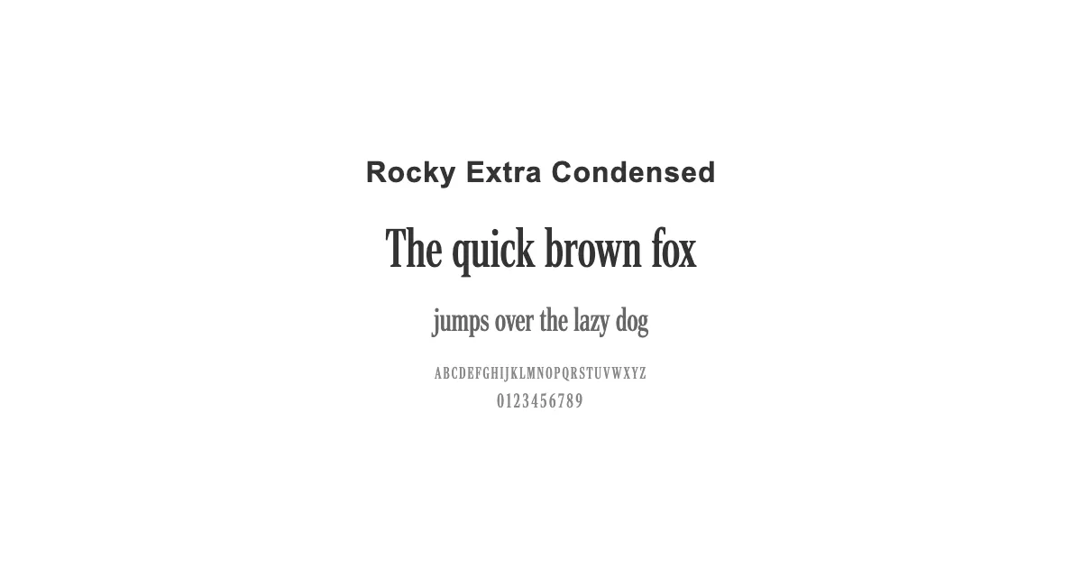 Rocky Extra Condensedのサムネイル画像