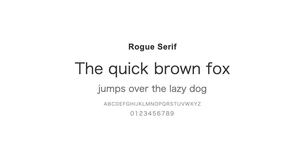 Rogue Serifのサムネイル画像